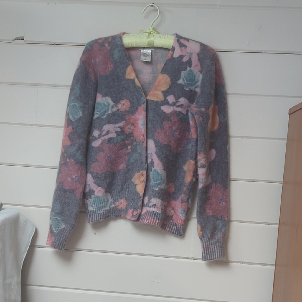 Floral Knit Women's Cardigan